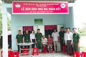 Sóc Trăng: Bàn giao nhà Đại đoàn kết cho các hộ dân có hoàn cảnh khó khăn