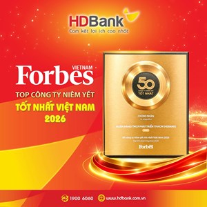 HDBANK tiếp tục vào top 50 forbes Việt Nam trong bước chuyển lớn của thị trường vốn