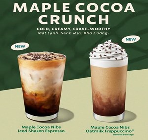 Starbucks Maple Cocoa Crunch: Khi mùa thu gõ cửa trong từng ngụm cà phê