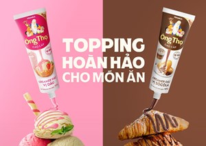 Ông Thọ sáng tạo đổi mới với dòng sản phẩm Topping từ sữa vị Sô cô la & Dâu