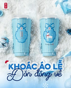 Gongcha ra mắt ly mùa đông đặc biệt: Khoác áo xanh rực rỡ, lan tỏa hơi ấm cuối năm 