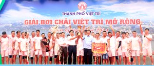 Phú Thọ: Đội Bạch Hạc vô địch giải Bơi chải thành phố Việt Trì mở rộng năm 2024