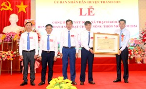 Huyện Thanh Sơn (Phú Thọ): Xã Thạch Khoán đón Bằng công nhận đạt chuẩn Nông thôn mới