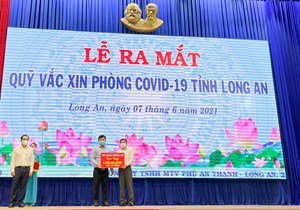 Tập đoàn Thắng Lợi tiếp tục đồng hành cùng tỉnh Long An trong công tác phòng chống dịch 