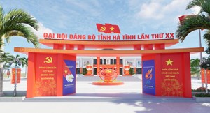 Hà Tĩnh: Chuẩn bị các gian hàng thương mại phục vụ Đại hội Đảng