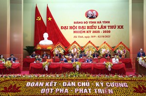 Hà Tĩnh: Khai mạc Đại hội đại biểu Đảng bộ tỉnh lần thứ XX