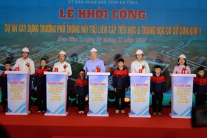 Hà Tĩnh: Khởi công hai ngôi trường phổ thông nội trú vùng biên