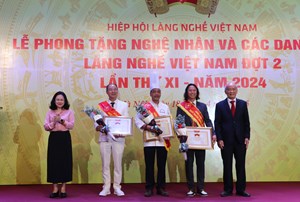 Lễ phong tặng nghệ nhân và các danh hiệu làng nghề Việt Nam