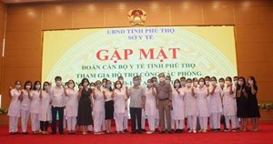 Phú Thọ: 500 cán bộ y tế hỗ trợ thành phố Hà Nội chống dịch COVID-19