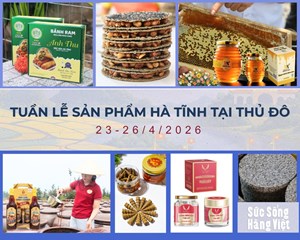 Tuần lễ sản phẩm Hà Tĩnh tại Hà Nội diễn ra từ ngày 23-26/4/2026
