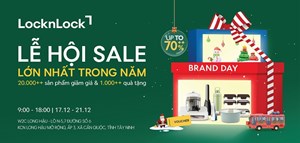 Giáng sinh bùng nổ ưu đãi đến 70%++ tại LocknLock Brand Day Long Hậu