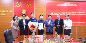 Quảng Ninh: Trao giấy chứng nhận đầu tư cho 2 dự án FDI với tổng mức đầu tư trên 330 triệu USD