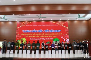 “Xuân gắn kết – Tết sẻ chia” mang hơi ấm đến với hộ nghèo xã Xuân Lãng