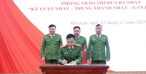 Công an xã Hải Lựu tổ chức lễ phát động phong trào thi đua “3 nhất”