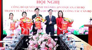 Xã Yên Lạc công bố quyết định thành lập Trạm Y tế xã