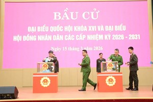 Công an Quảng Ninh hoàn thành bỏ phiếu sớm, sẵn sàng bảo đảm an ninh bầu cử