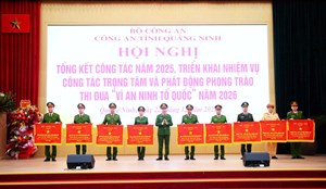 Công an Quảng Ninh vượt chỉ tiêu năm 2025, tạo đà chuyển đổi số mạnh mẽ năm 2026
