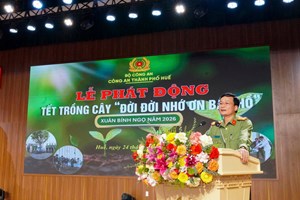 Công an TP.Huế phát động “Tết trồng cây”, phủ xanh trụ sở mới với gần 200 cây xanh