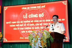 Huế có 2 tân Phó Giám đốc Công an, kiện toàn lực lượng cấp xã