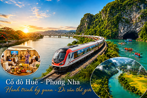 Từ 1/9, đưa vào vận hành tuyến tàu du lịch "Cố đô Huế - Phong Nha"