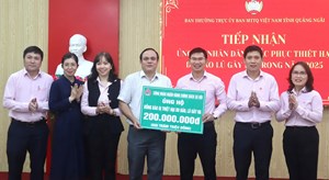 Quảng Ngãi: Ngân hàng Chính sách xã hội quyên góp 250 triệu đồng hỗ trợ người dân ảnh hưởng mưa lũ