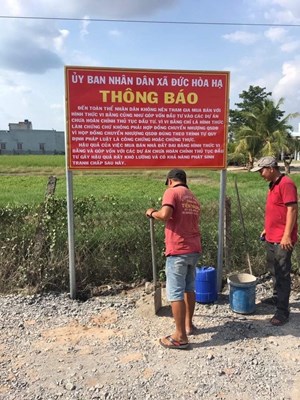 Long An: Cảnh báo “nóng” về hình thức mua bán nhà đất vi bằng