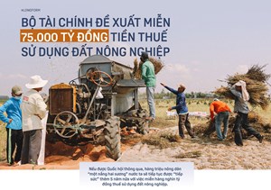 Bộ Tài chính đề xuất miễn 75.000 tỷ đồng tiền thuế sử dụng đất nông nghiệp