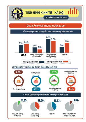 GDP 6 tháng đầu năm 2022 tăng trưởng 6,42%