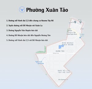 Quận Bắc Từ Liêm: Những tuyến sẽ mở  theo quy hoạch ở phường Xuân Tảo