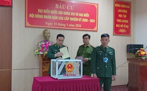 Sôi nổi các hoạt động tại điểm bỏ phiếu của BĐBP tỉnh Lào Cai