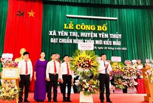 Hòa Bình: Huyện Yên Thủy, Xã Yên Trị đạt chuẩn Nông thôn mới kiểu mẫu đầu tiên của tỉnh Hòa Bình