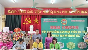 Hòa Bình: Khai trương cửa hàng nông sản thực phẩm an toàn Tâm Cương trên địa bàn huyện Đà Bắc