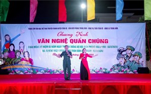 Đồn Biên phòng Trung Bình phối hợp tổ chức Chương trình văn nghệ quần chúng phục vụ cán bộ, nhân dân khu vực biên giới