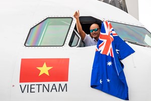 Xin chào nước Úc, Toàn quyền Úc chúc mừng các đường bay thẳng của Vietjet đến Melbourne, Sydney, Brisbane