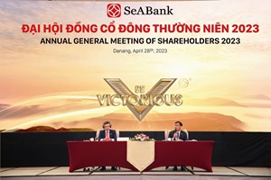 Đại hội đồng cổ đông thường niên SeABank 2023: Đặt mục tiêu tăng trưởng bền vững, tăng vốn điều lệ lên 25.903 tỷ đồng, lợi nhuận hơn 5.633 tỷ đồng