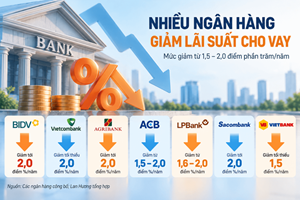 Nhiều ngân hàng điều chỉnh giảm lãi suất cho vay, mức ưu đãi tới 2%/năm