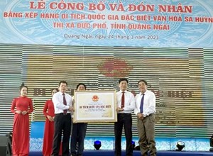 Quảng Ngãi: Đón nhận Bằng xếp hạng di tích quốc gia đặc biệt Văn hóa Sa Huỳnh