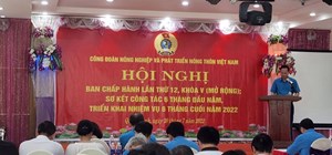 Công đoàn Nông nghiệp và PTNT Việt Nam tổ chức Hội nghị Ban chấp hành lần thứ 12, khóa V