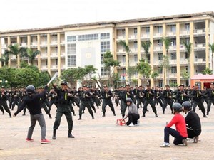 Công an tỉnh Hà Tĩnh hoàn thành xuất sắc diễn tập thực binh xử lý tình huống gây rối, bạo loạn năm 2023