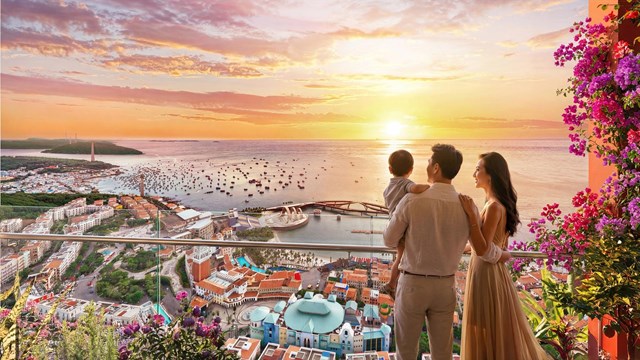 Ph&acirc;n khu The Sunset sở hữu tầm nh&igrave;n 360 độ bao trọn biển trời Nam đảo. Ảnh: Sun Group. &nbsp;