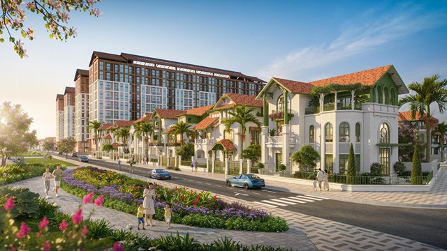 Quỹ nh&agrave; phố, biệt thự Flora Avenue thời thượng ph&iacute;a Nam thủ đ&ocirc;. (Ảnh phối cảnh: Sun Property) &nbsp;