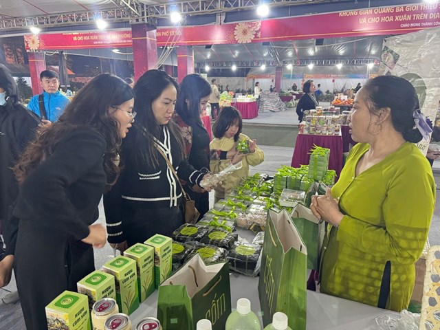 Người ti&ecirc;u d&ugrave;ng mua h&agrave;ng phục vụ Tết tại hội chợ &nbsp;