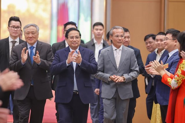 Thủ tướng Phạm Minh Ch&iacute;nh chủ tr&igrave; Hội nghị &ldquo;Nh&agrave; nước kiến tạo, DNNVV Việt Nam bứt ph&aacute; trong kỷ nguy&ecirc;n mới&rdquo;.&nbsp;