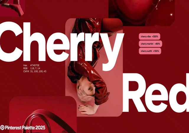 Màu xu hướng 2025 – Cherry Red (Đỏ Anh Đào).