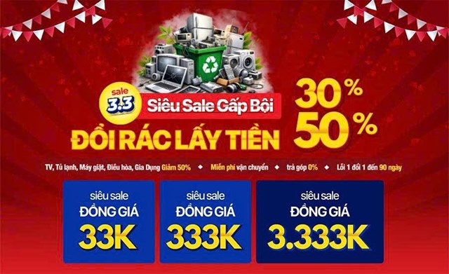Sàn thương mại điện tử kích hoạt đại tiệc big sale 3.3 - Ảnh 1