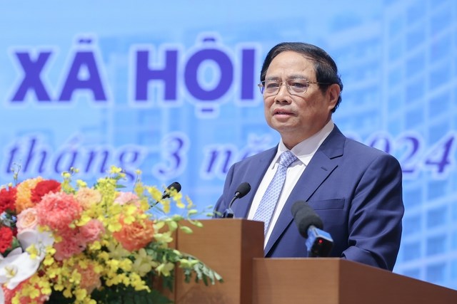 Thủ tướng Ch&iacute;nh phủ Phạm Minh Ch&iacute;nh ph&aacute;t biểu tại hội nghị. &nbsp;