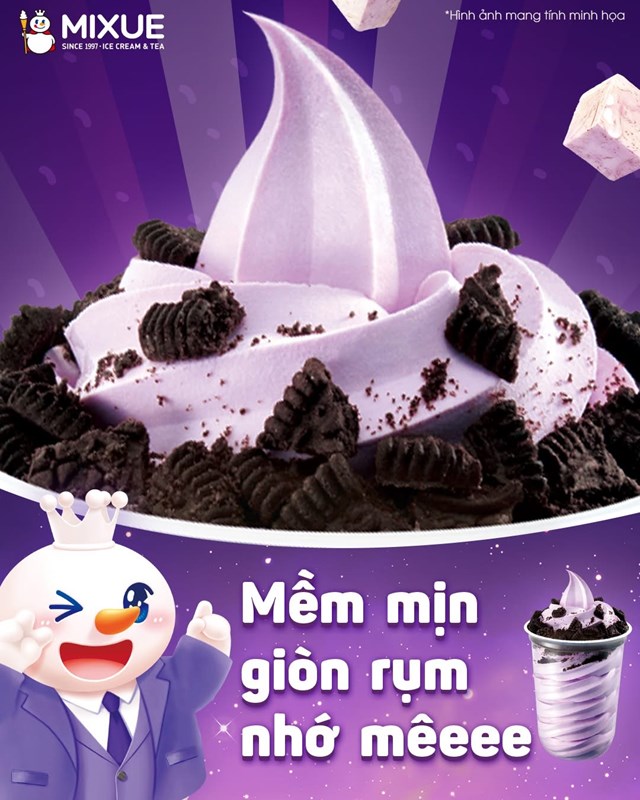 Super sundae khoai m&ocirc;n của Mixue l&agrave; m&oacute;n tr&aacute;ng miệng d&agrave;nh cho những ai th&iacute;ch trải nghiệm nhiều tầng hương vị