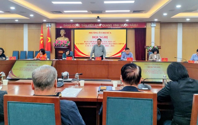 Ban Chỉ đạo c&ocirc;ng t&aacute;c bầu cử phường &Ocirc; Chợ Dừa đ&atilde; tổ chức hội nghị triển khai nhiệm vụ c&ocirc;ng t&aacute;c bầu cử đại biểu Quốc hội kh&oacute;a XVI v&agrave; bầu cử đại biểu Hội đồng nh&acirc;n d&acirc;n c&aacute;c cấp nhiệm kỳ 2026 - 2031 &nbsp;