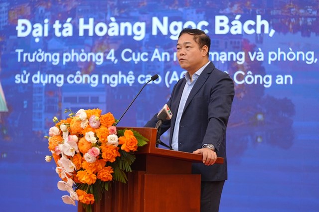 Đại t&aacute; Ho&agrave;ng Ngọc B&aacute;ch &ndash; Trưởng ph&ograve;ng 4, Cục An ninh mạng v&agrave; Ph&ograve;ng, chống tội phạm sử dụng c&ocirc;ng nghệ cao&nbsp;