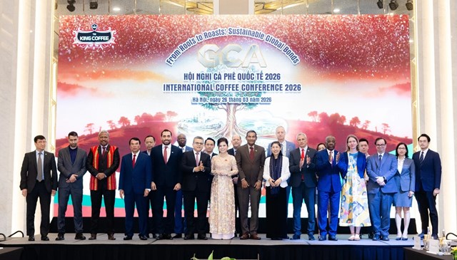 Hội nghị C&agrave; ph&ecirc; Quốc tế 2026 quy tụ đại diện 21 ph&aacute;i đo&agrave;n ngoại giao, c&ugrave;ng c&aacute;c tổ chức, doanh nghiệp v&agrave; chuy&ecirc;n gia.&nbsp;